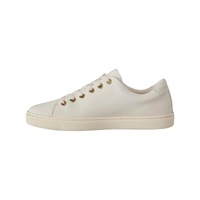 Dolce & Gabbana Women's White Leather Gold Red Heart Sneakers Shoes - 36 EU thumbnail