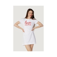 Love Moschino Women's White Cotton Dress - 40 IT thumbnail