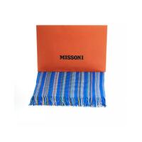 Geometric Pattern Fringed Scarf in Bright Colors One Size Men thumbnail