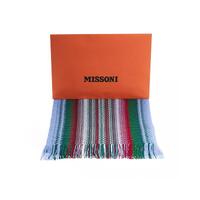 Geometric Pattern Fringed Scarf One Size Men thumbnail