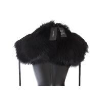 Dolce & Gabbana Black Fox Fur Shoulder Wrap M Women thumbnail