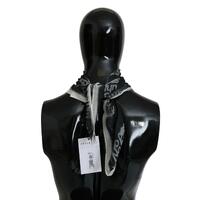 COSTUME NATIONAL CNC Scarf Bandana Hat - Black and White Print One Size Men thumbnail