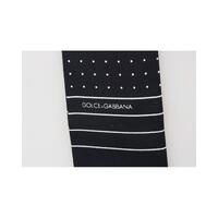 Blue Silk Mens Tie Scarf Wrap with Fringes - Dolce & Gabbana One Size Men thumbnail