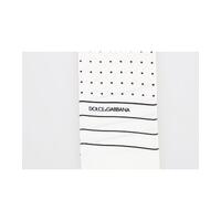 White Silk Mens Tie Scarf Wrap with Polka Dotted Fringes One Size Men thumbnail