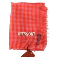 Missoni Cashmere Scarf with Checkered Pattern and Logo Embroidery One Size Men thumbnail
