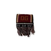 Dolce & Gabbana Multicolor Wool Scarf with DG King Lettering and Crown One Size Men thumbnail