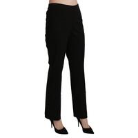 Black High Waist Straight Pants 44 IT Women thumbnail