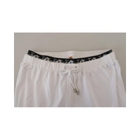 John Galliano Men's White Cotton Logo Loose  Pants - 48 IT thumbnail