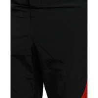 Dolce & Gabbana Men's Black Red Leopard Print Nylon Jogger Pants - 48 IT thumbnail