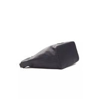 Pompei Donatella Women's Chic Gray Leather Shoulder Bag with Logo Detailing - One Size thumbnail