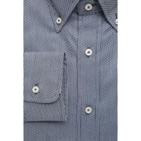 Robert Friedman Men's Blue Cotton Shirt - M thumbnail