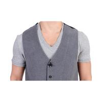 Costume National CNC Gray Cotton Blend Casual Vest 48 IT Men thumbnail