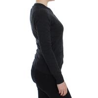 Gray Wool Cardigan Sweater with Logo Details 38 IT Women thumbnail