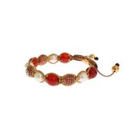 Authentic NIALAYA Red CZ Carnelian Pearl Bracelet S Women thumbnail