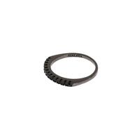 100% Authentic NIALAYA Sterling Silver Ring with Black CZ Crystals 47 EU Women thumbnail