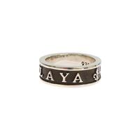 925 Sterling Silver Logo Ring 63 EU Men thumbnail