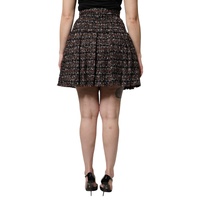 Dolce & Gabbana Women's Multicolor High Waist Tartan Tweed Mini Skirt - 38 IT thumbnail