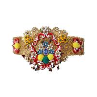 Floral Crystal Embellished Wide Waist Belt 42 IT Women thumbnail