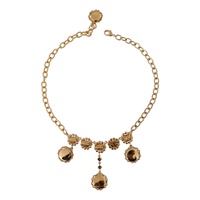 Dolce & Gabbana Women's Gold Clock Statet Crystal Chain Necklace - One Size thumbnail