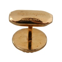Dolce & Gabbana Men's Gold Plated Brass Round Pin  Cufflinks - One Size thumbnail