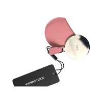 Dolce & Gabbana Women's Pink Calfskin Leather Round Mirror Holder - One Size thumbnail