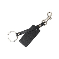 Dolce & Gabbana Men's Black DG Logo Leather Silver Metal Keychain - One Size thumbnail