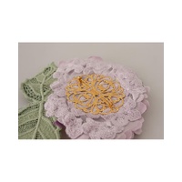 Dolce & Gabbana Women's Elegant Purple Floral Silk Blend Brooch - One Size thumbnail