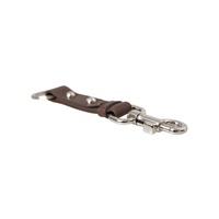 Dolce & Gabbana Women's Brown Plain Leather Silver Brass Keyring Holder Keychain - One Size thumbnail