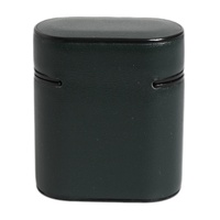 Dolce & Gabbana Men's Black Calfskin Leather Logo Print Flip Holder Airpods Case - One Size thumbnail