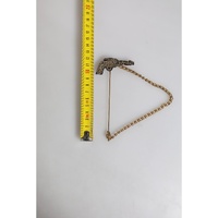 Dolce & Gabbana Men's Black Gold Brass Copper Revolver Brooch Lapel Pin - One Size thumbnail