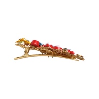 Dolce & Gabbana Women's Multicolor Spring CARRETTO Gold Brass Crystal Hair Clip - One Size thumbnail