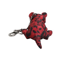 Dolce & Gabbana Men's Red Black Polyester Animal Silhouette Keychain Keyring - One Size thumbnail
