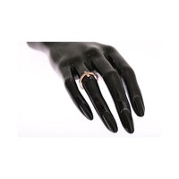 Nialaya Women's Elegant Pink Crystal Encrusted Silver Ring - 54 EU thumbnail