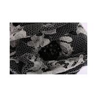 Black and White Floral Lace Crystal Hair Claw One Size Women thumbnail