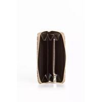 Striped All-over Print Leather Wallet with Zip Closure One Size Women thumbnail