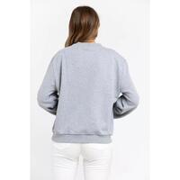 Oversized Round-neck Sweatshirt with Maxi Lettering L Women thumbnail