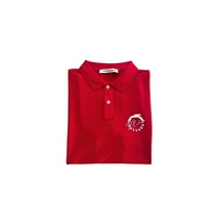 Trussardi Beachwear Men's Red Cotton Polo Shirt - M thumbnail