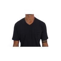 100% Authentic Daniele Alessandrini Blue V-neck T-shirt with Logo Detail S Men thumbnail