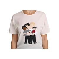 DOLCE & GABBANA Figure Family Silk T-Shirt 44 IT Women thumbnail