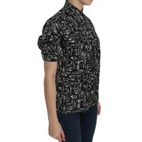 Dolce & Gabbana Musical Instrument Print Silk Top 38 IT Women thumbnail