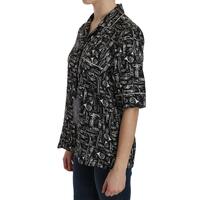 Musical Instrument Print Collared Top 42 IT Women thumbnail