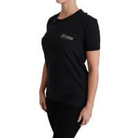 Crewneck Short Sleeve T-shirt with Blue Amore Patch 42 IT Women thumbnail