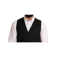 Dolce & Gabbana Black Dress Vest with Logo Details 50 IT Men thumbnail