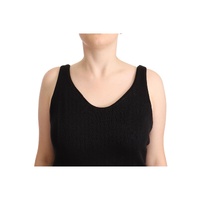Ermanno Scervino Women's Black Cotton Sleevelesss Tank Casual Top - 2 IT thumbnail