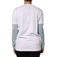 Dolce & Gabbana Women's White Cotton Logo Print Round Neck T-shirt - 42 IT thumbnail