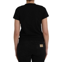 Balenciaga Women's Black Cotton Logo Crew Neck Short Sleeves T-shirt - L thumbnail