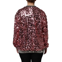 Dolce & Gabbana Women's Pink DG Queen Sequin Pullover Sweater - 40 IT thumbnail