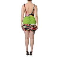Dolce & Gabbana Women's Multicolor Floral Patchwork Fitted Mini Dress - 38 IT thumbnail
