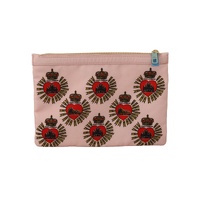 Dolce & Gabbana Women's Clutch Pink D&G Logo Devotion Heart Nylon Pouch Wallet - One Size thumbnail