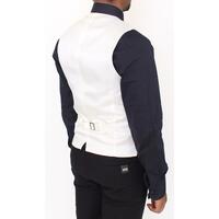 Dolce & Gabbana White Cotton Silk Blend Dress Vest 44 IT Men thumbnail